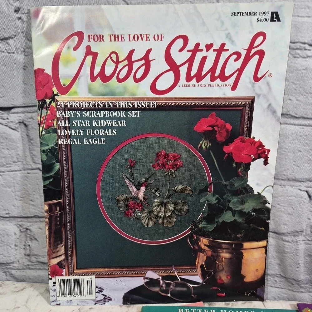 Vintage Cross Stitch‎ And Needlework Magazines Pattern Books Lot Of 8